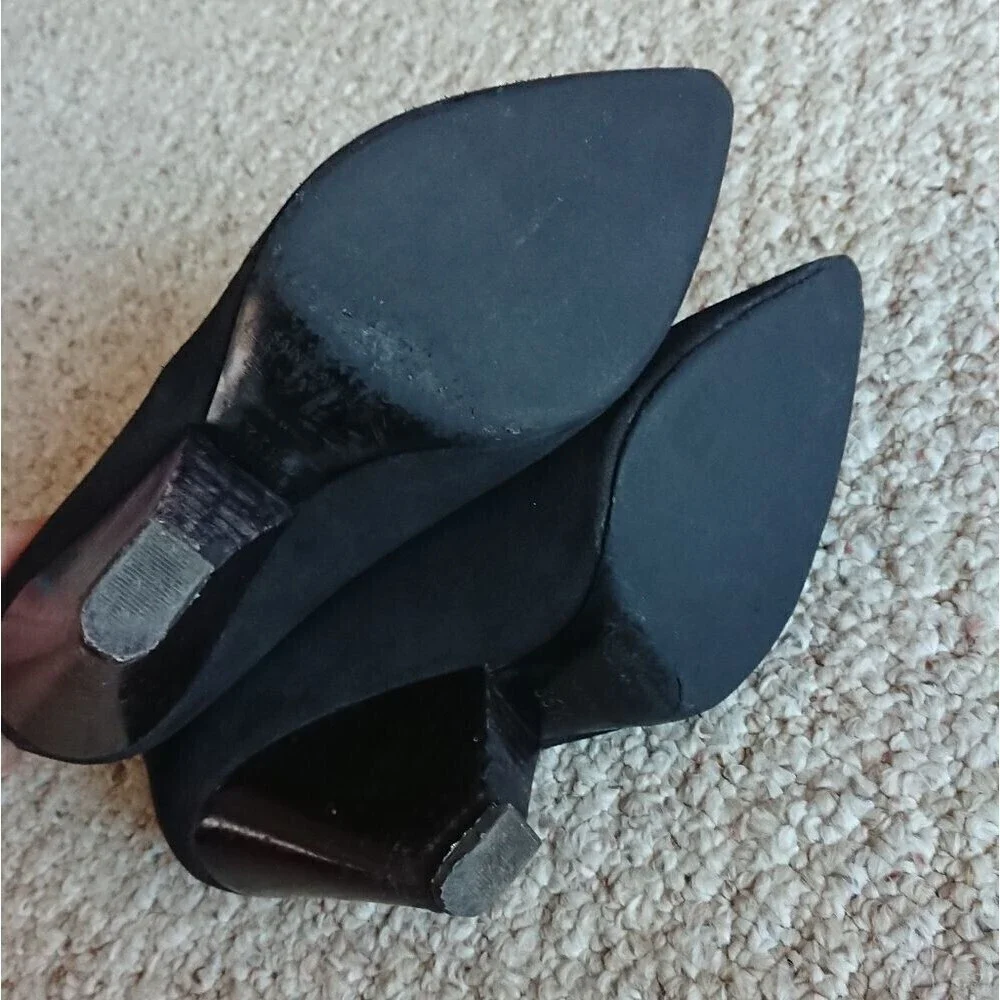 Saint Laurent Niki Asymmetric black Suede Ankle Boot size 36.5 - Picture 16 of 16